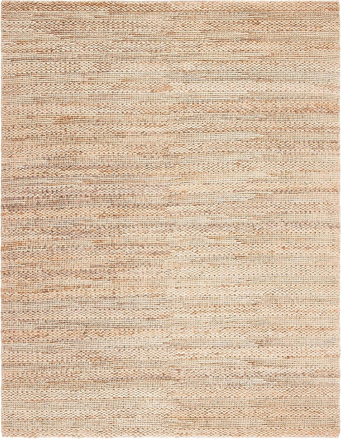 image:imageSAFAVIEH Area Rug 8x10 Natural Fiber Collection Large Bleach Handmade Jute Braided Woven Design Ideal for Living Room Bedroom NF212DNatural