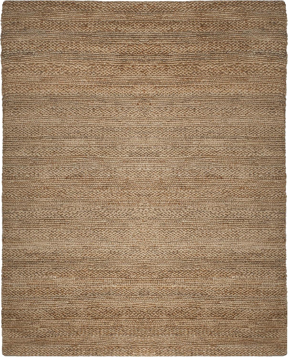 image:imageSAFAVIEH Area Rug 8x10 Natural Fiber Collection Large Bleach Handmade Jute Braided Woven Design Ideal for Living Room Bedroom NF212DNatural