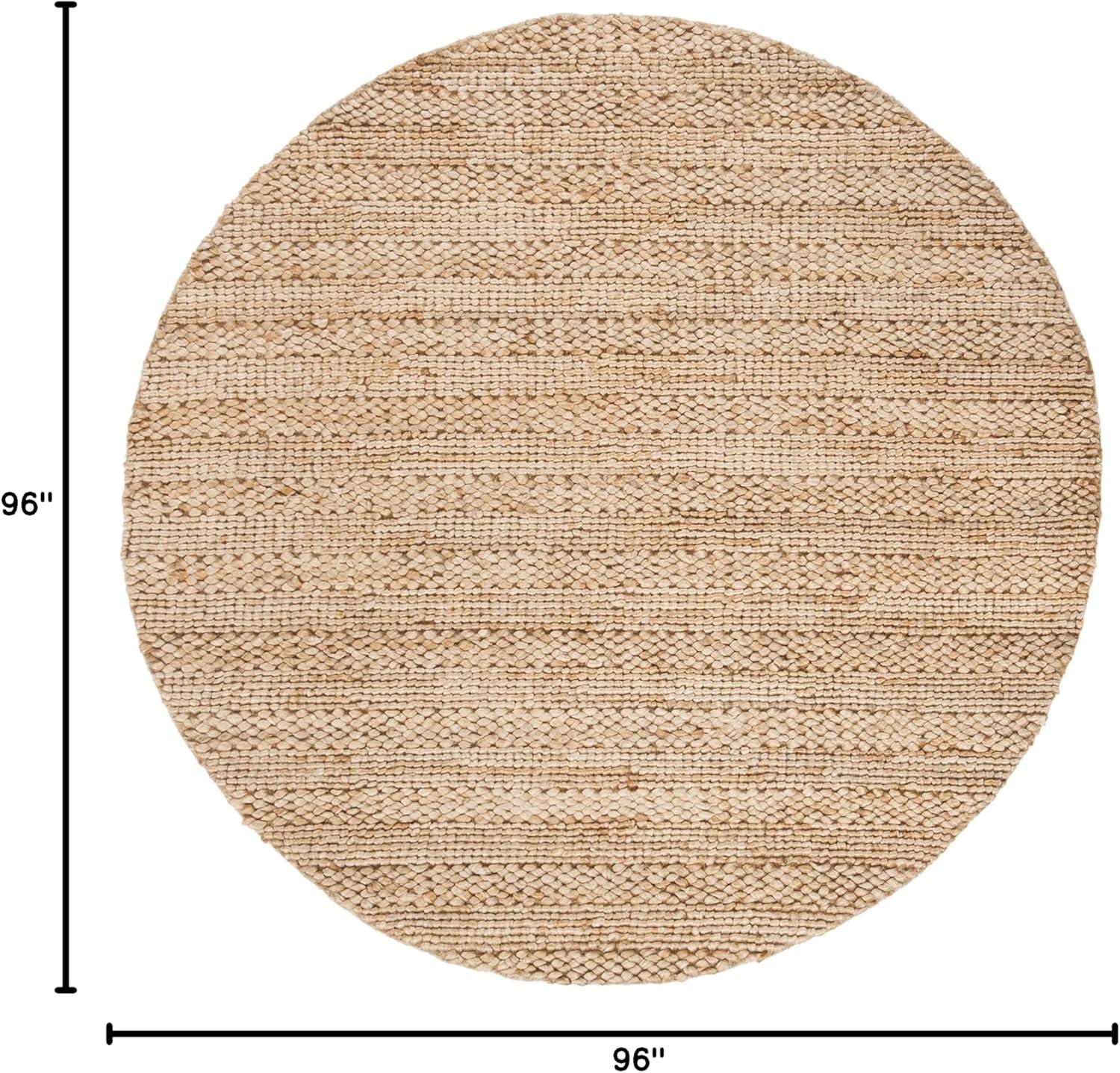 image:imageSAFAVIEH Area Rug 8x10 Natural Fiber Collection Large Bleach Handmade Jute Braided Woven Design Ideal for Living Room Bedroom NF212DNatural