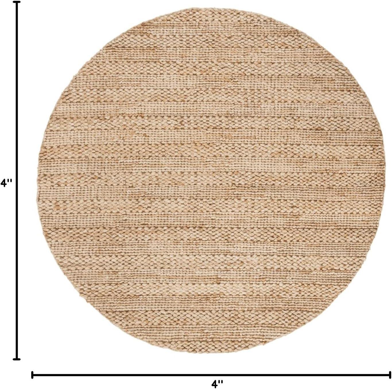 image:imageSAFAVIEH Area Rug 8x10 Natural Fiber Collection Large Bleach Handmade Jute Braided Woven Design Ideal for Living Room Bedroom NF212DNatural