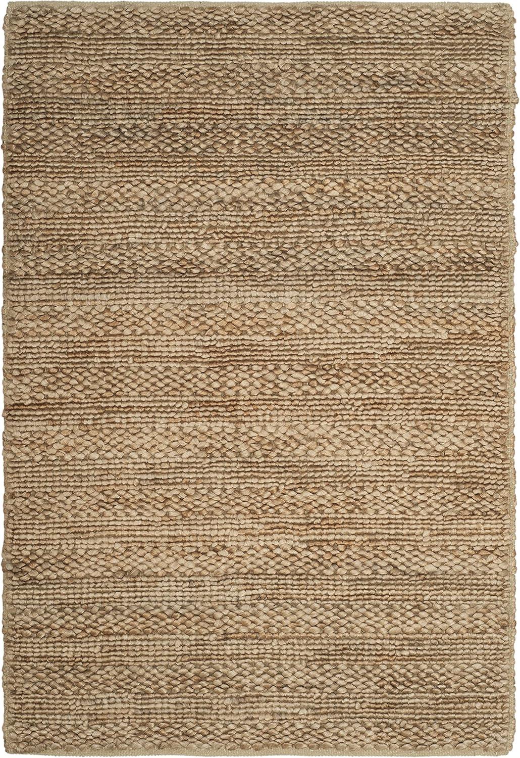 image:imageSAFAVIEH Area Rug 8x10 Natural Fiber Collection Large Bleach Handmade Jute Braided Woven Design Ideal for Living Room Bedroom NF212DNatural