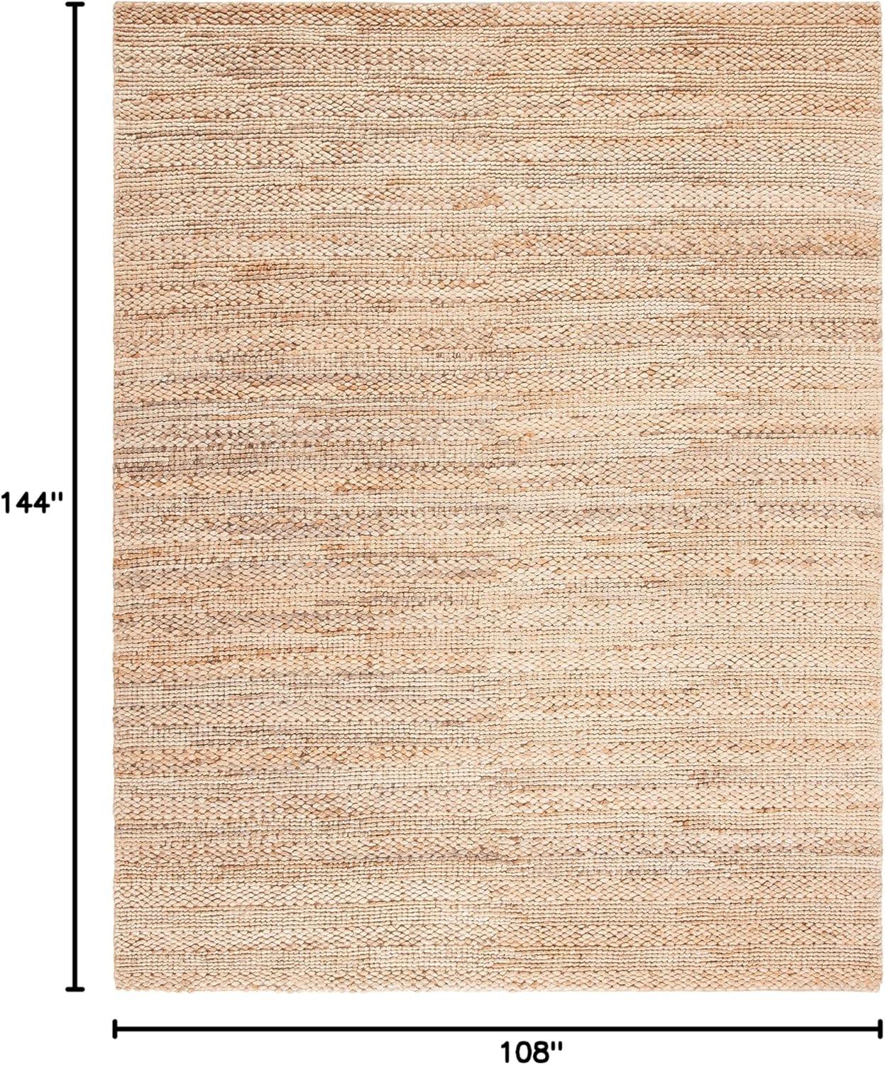 image:imageSAFAVIEH Area Rug 8x10 Natural Fiber Collection Large Bleach Handmade Jute Braided Woven Design Ideal for Living Room Bedroom NF212DNatural
