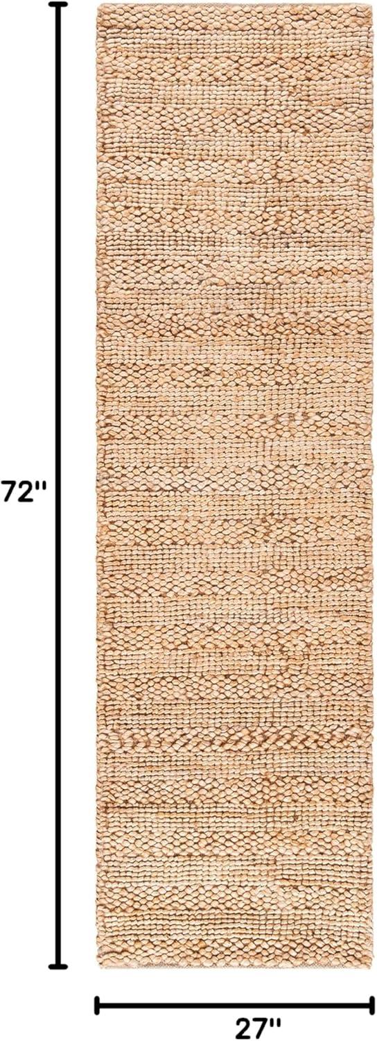 image:imageSAFAVIEH Area Rug 8x10 Natural Fiber Collection Large Bleach Handmade Jute Braided Woven Design Ideal for Living Room Bedroom NF212DNatural