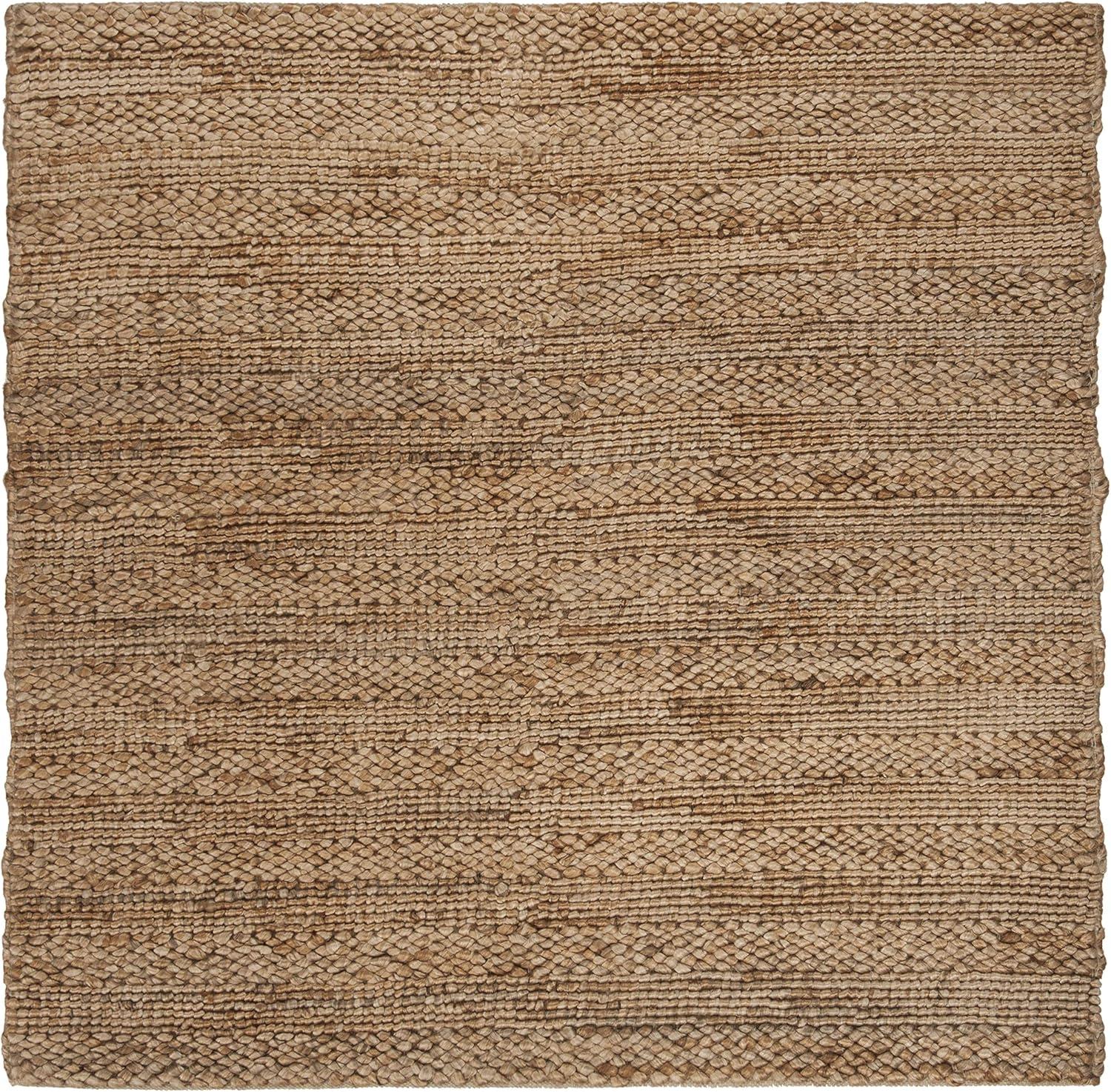 image:imageSAFAVIEH Area Rug 8x10 Natural Fiber Collection Large Bleach Handmade Jute Braided Woven Design Ideal for Living Room Bedroom NF212DNatural