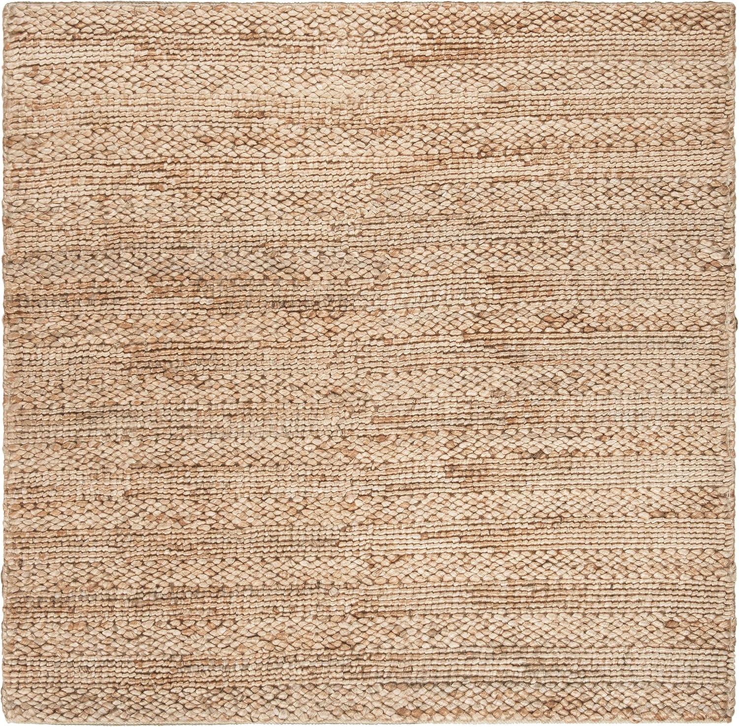 image:imageSAFAVIEH Area Rug 8x10 Natural Fiber Collection Large Bleach Handmade Jute Braided Woven Design Ideal for Living Room Bedroom NF212DNatural