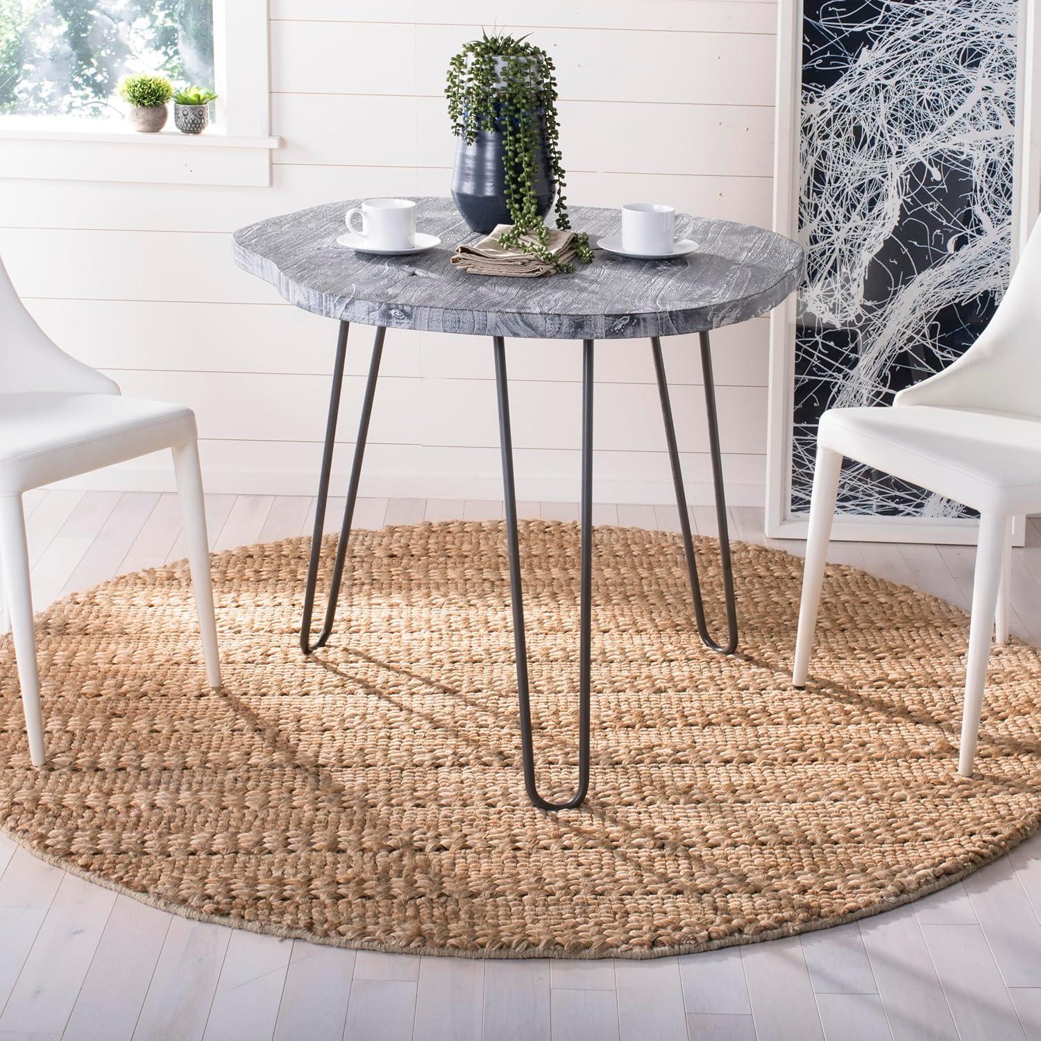 image:imageSAFAVIEH Area Rug 8x10 Natural Fiber Collection Large Bleach Handmade Jute Braided Woven Design Ideal for Living Room Bedroom NF212DNatural