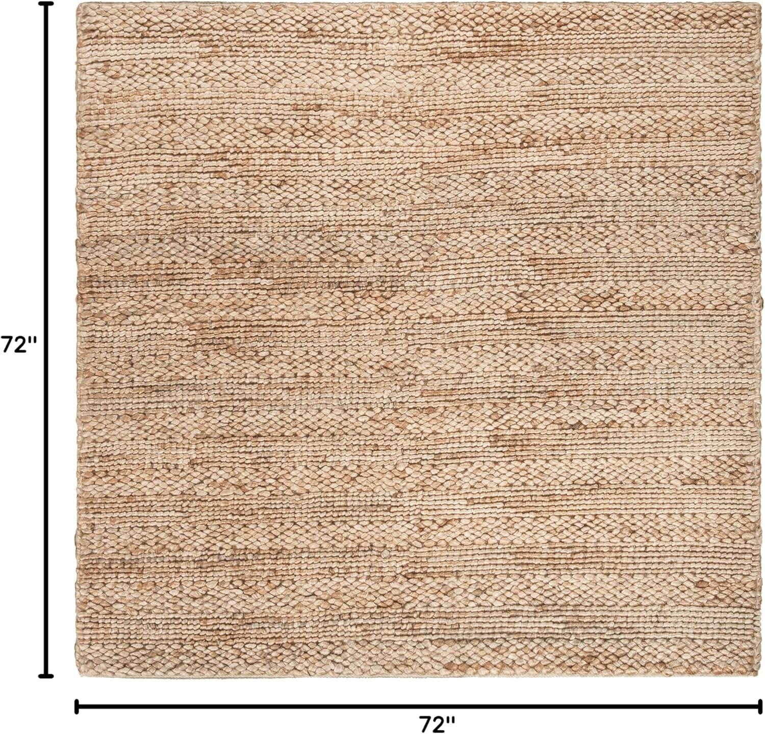 image:imageSAFAVIEH Area Rug 8x10 Natural Fiber Collection Large Bleach Handmade Jute Braided Woven Design Ideal for Living Room Bedroom NF212DNatural