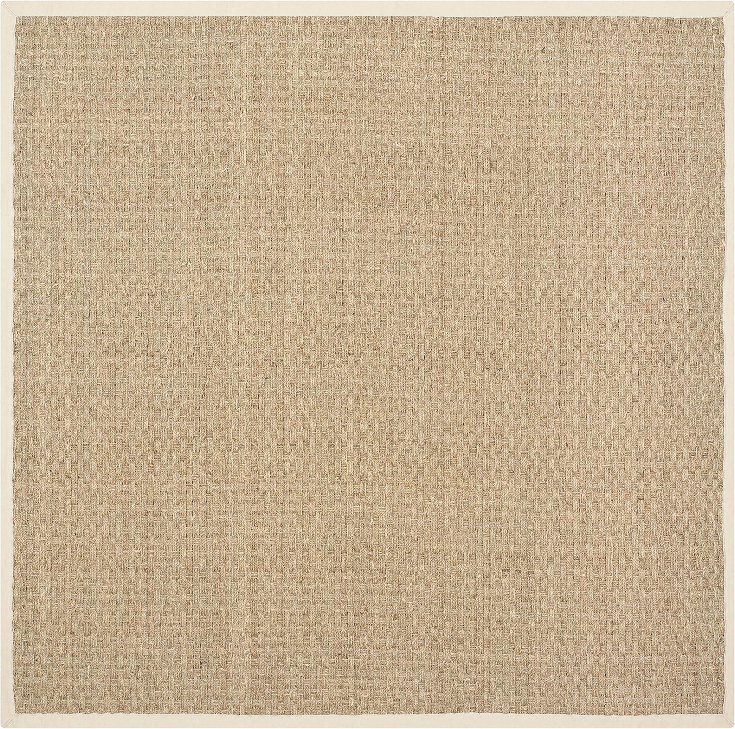 image:imageSAFAVIEH Area Rug 8x10 Natural Fiber Collection Large Natural amp Beige Seagrass Basketweave Pattern NF114ANaturalBeige