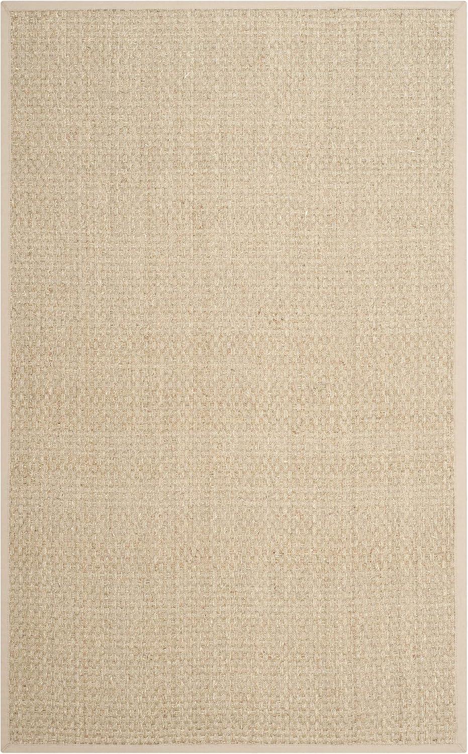 image:imageSAFAVIEH Area Rug 8x10 Natural Fiber Collection Large Natural amp Beige Seagrass Basketweave Pattern NF114ANaturalBeige