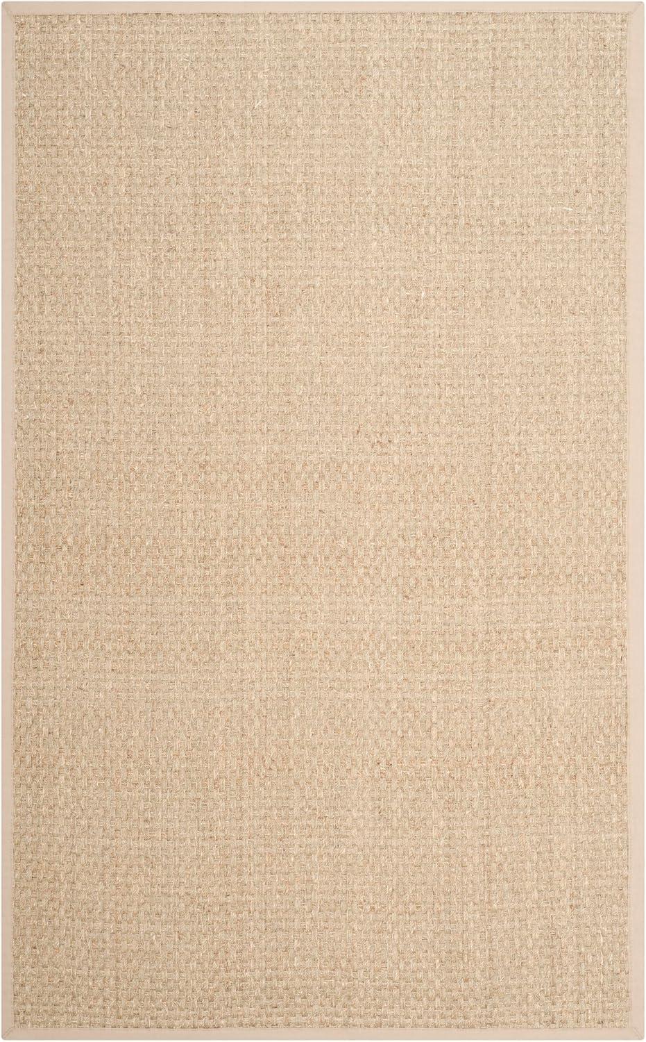 image:imageSAFAVIEH Area Rug 8x10 Natural Fiber Collection Large Natural amp Beige Seagrass Basketweave Pattern NF114ANaturalBeige