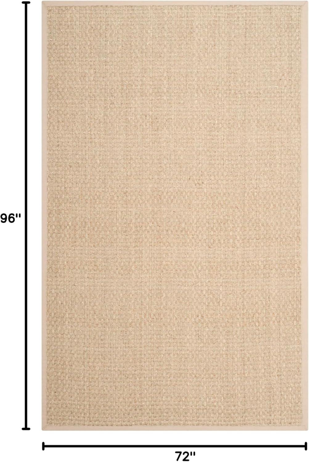 image:imageSAFAVIEH Area Rug 8x10 Natural Fiber Collection Large Natural amp Beige Seagrass Basketweave Pattern NF114ANaturalBeige