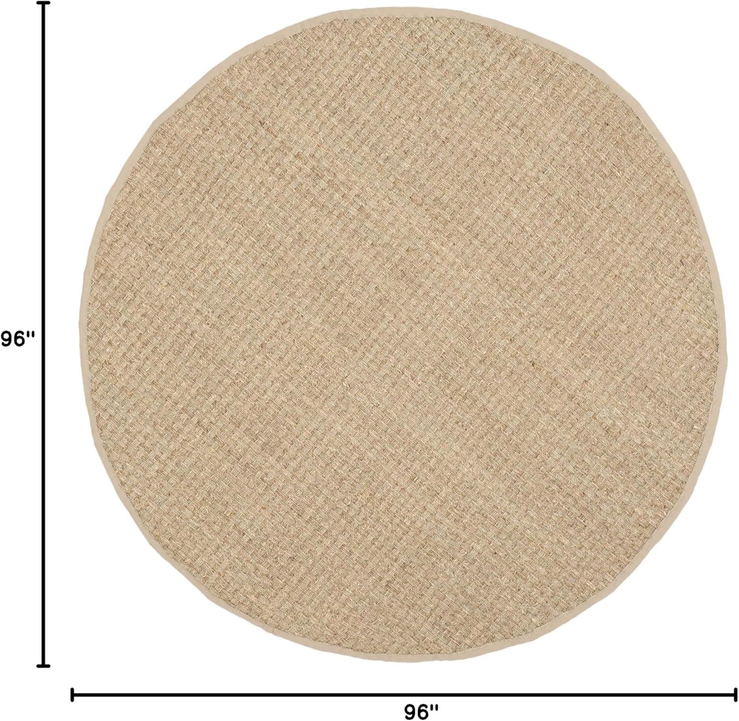 image:imageSAFAVIEH Area Rug 8x10 Natural Fiber Collection Large Natural amp Beige Seagrass Basketweave Pattern NF114ANaturalBeige