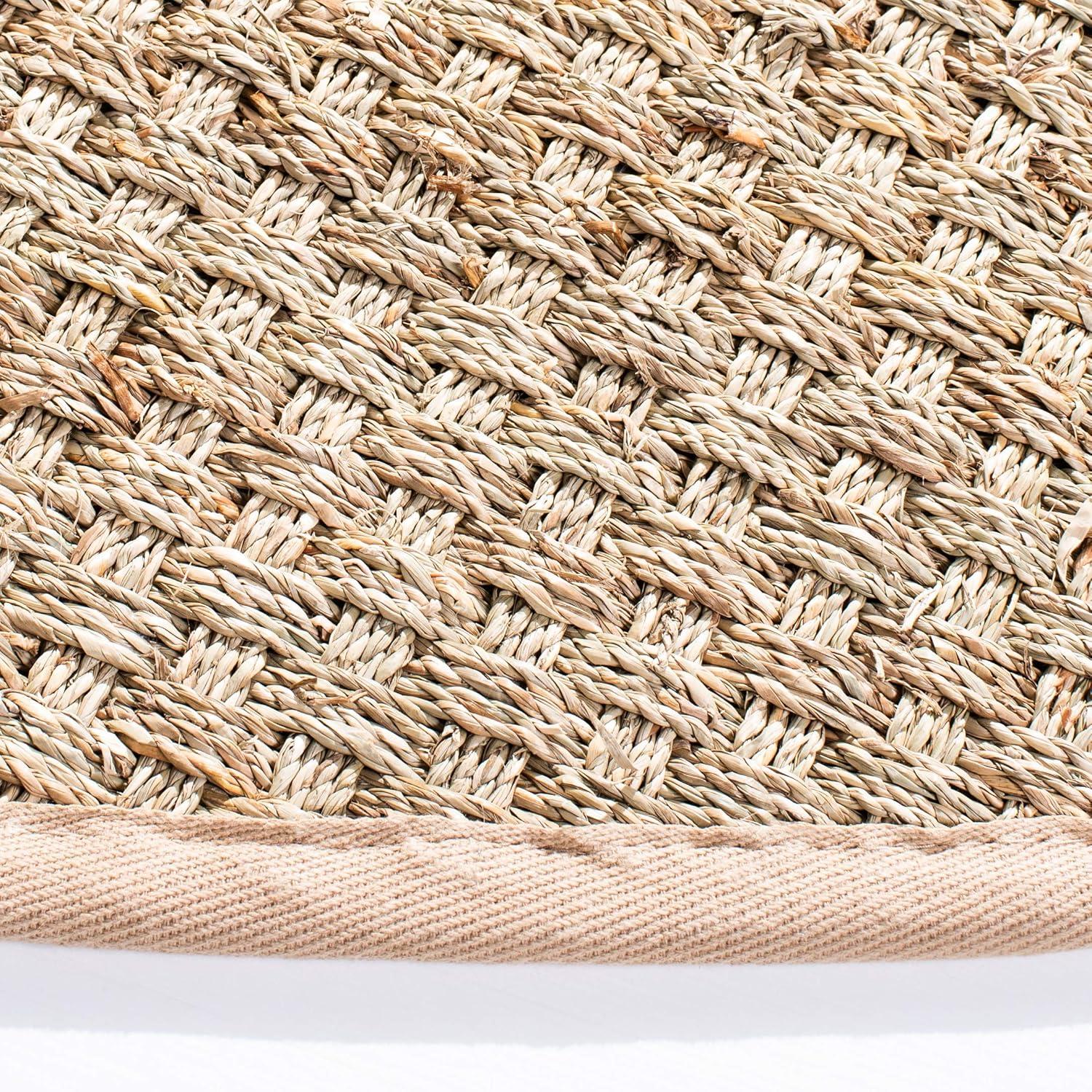 image:imageSAFAVIEH Area Rug 8x10 Natural Fiber Collection Large Natural amp Beige Seagrass Basketweave Pattern NF114ANaturalBeige