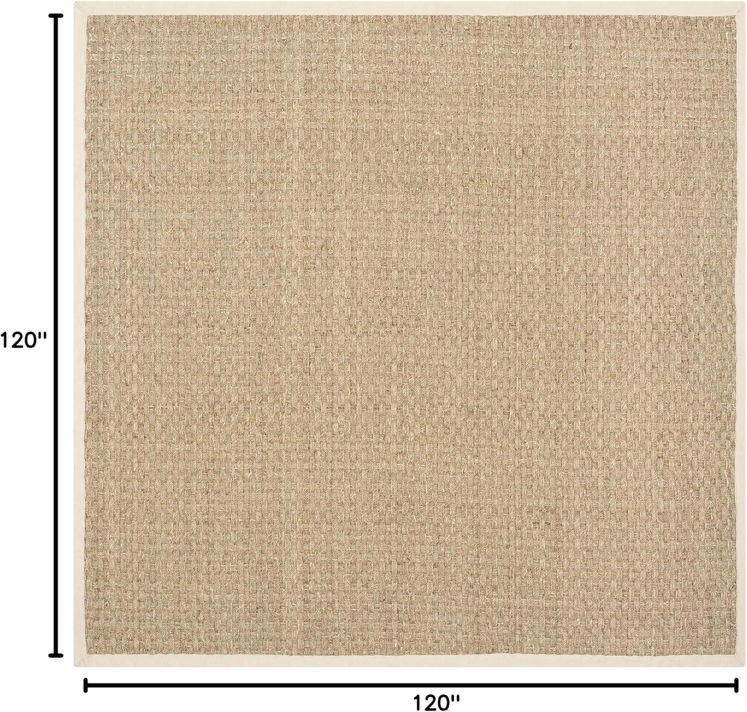 image:imageSAFAVIEH Area Rug 8x10 Natural Fiber Collection Large Natural amp Beige Seagrass Basketweave Pattern NF114ANaturalBeige