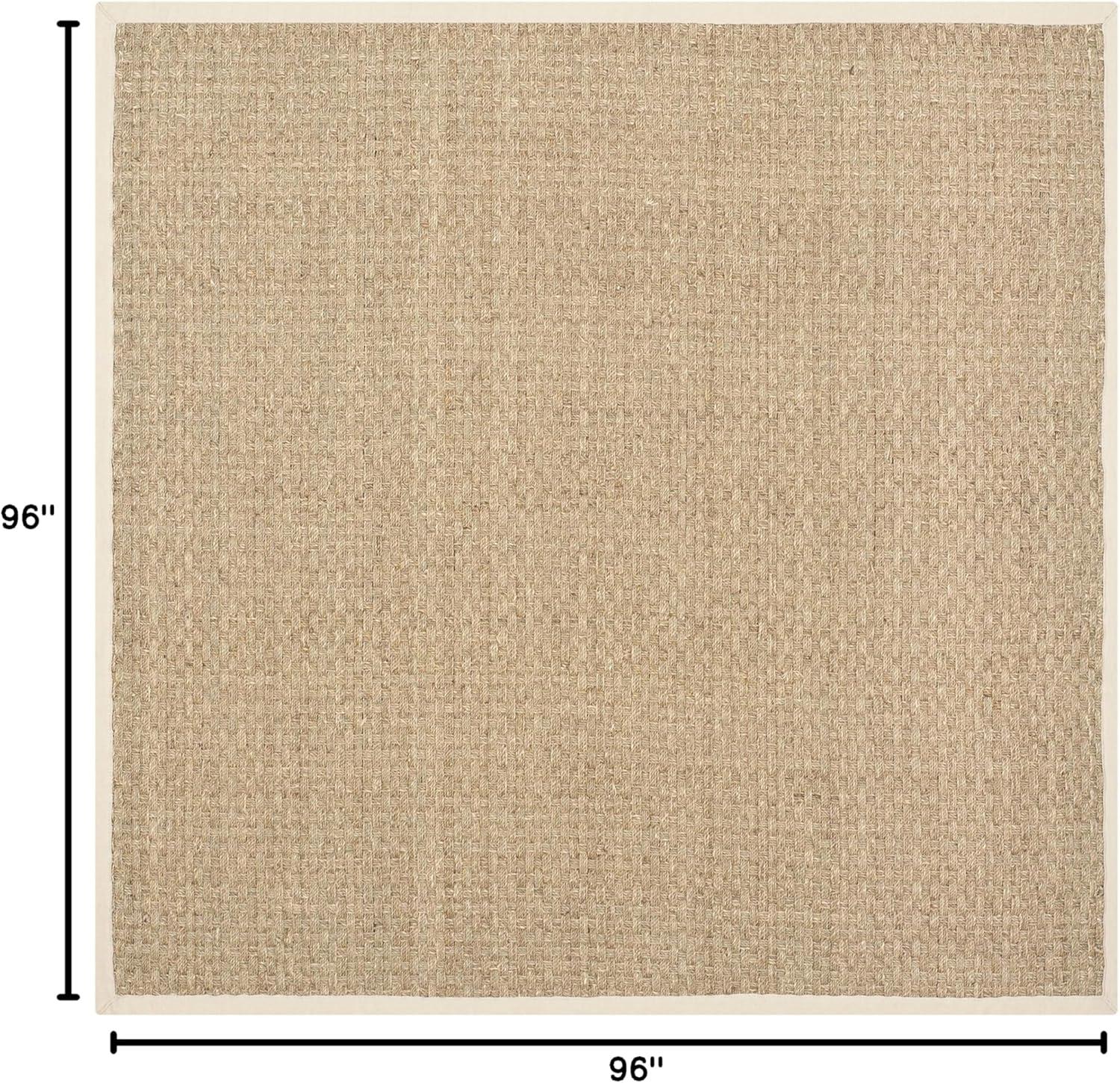image:imageSAFAVIEH Area Rug 8x10 Natural Fiber Collection Large Natural amp Beige Seagrass Basketweave Pattern NF114ANaturalBeige