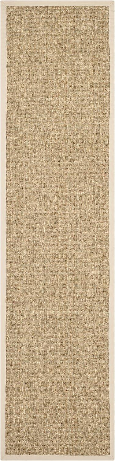 image:imageSAFAVIEH Area Rug 8x10 Natural Fiber Collection Large Natural amp Beige Seagrass Basketweave Pattern NF114ANaturalBeige