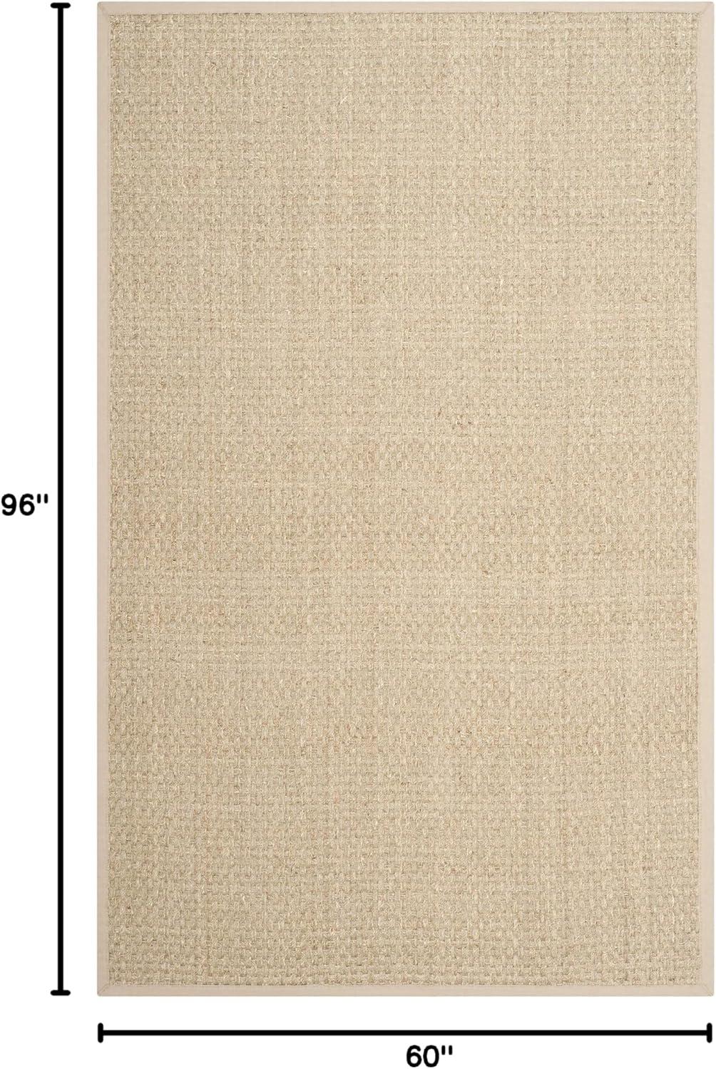image:imageSAFAVIEH Area Rug 8x10 Natural Fiber Collection Large Natural amp Beige Seagrass Basketweave Pattern NF114ANaturalBeige