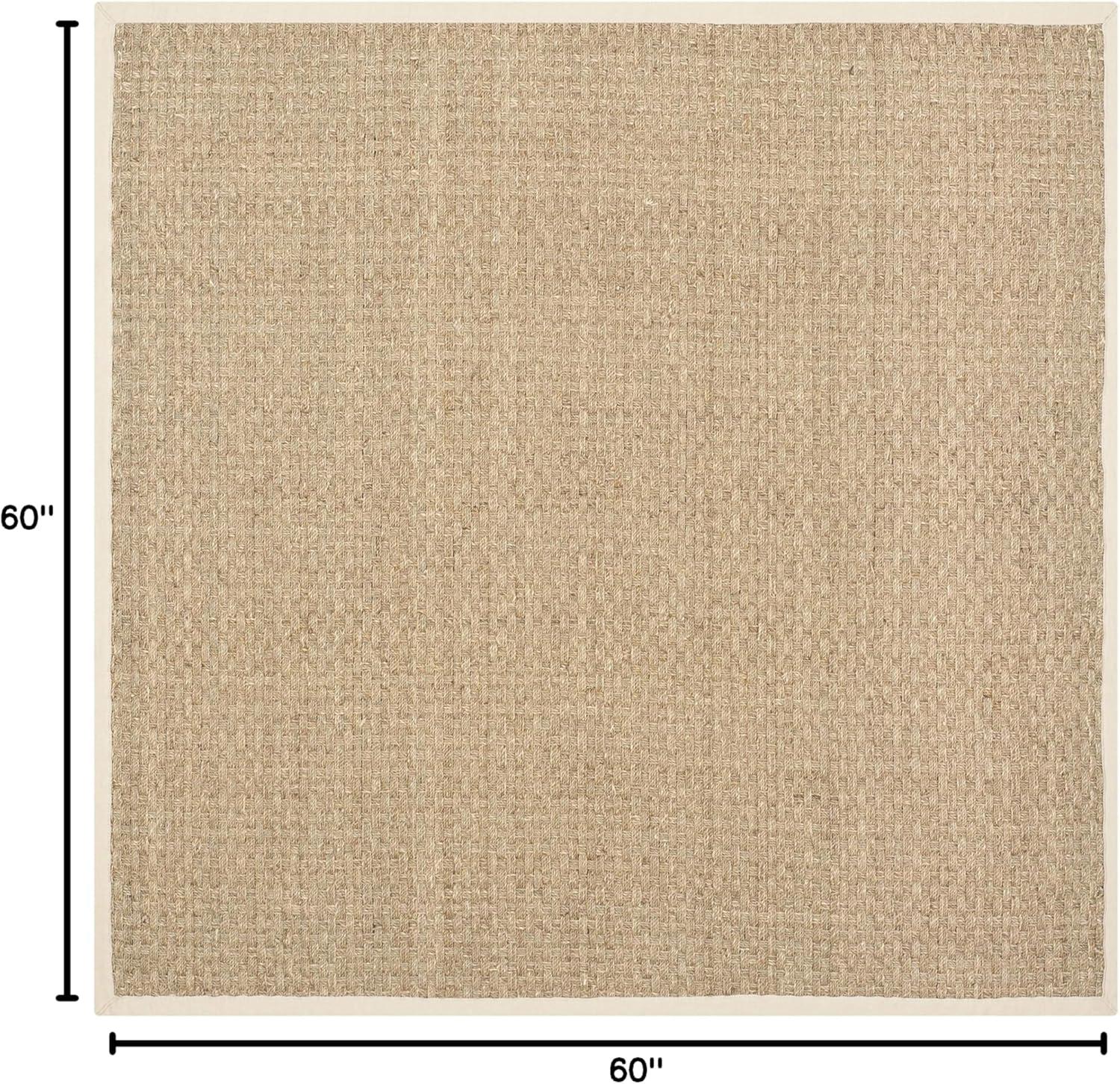 image:imageSAFAVIEH Area Rug 8x10 Natural Fiber Collection Large Natural amp Beige Seagrass Basketweave Pattern NF114ANaturalBeige