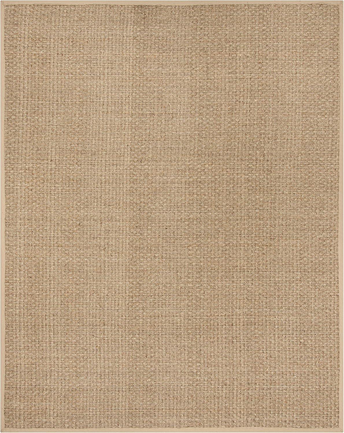 image:imageSAFAVIEH Area Rug 8x10 Natural Fiber Collection Large Natural amp Beige Seagrass Basketweave Pattern NF114ANaturalBeige
