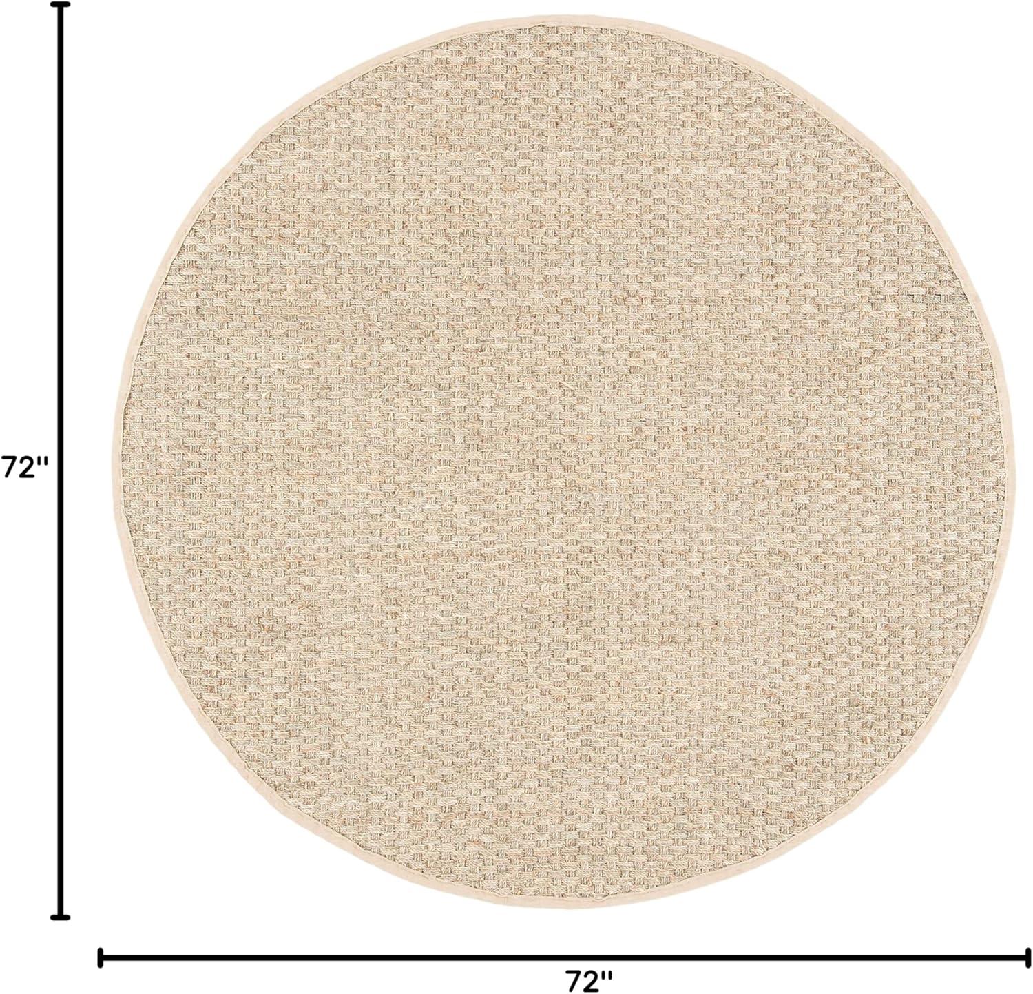 image:imageSAFAVIEH Area Rug 8x10 Natural Fiber Collection Large Natural amp Beige Seagrass Basketweave Pattern NF114ANaturalBeige
