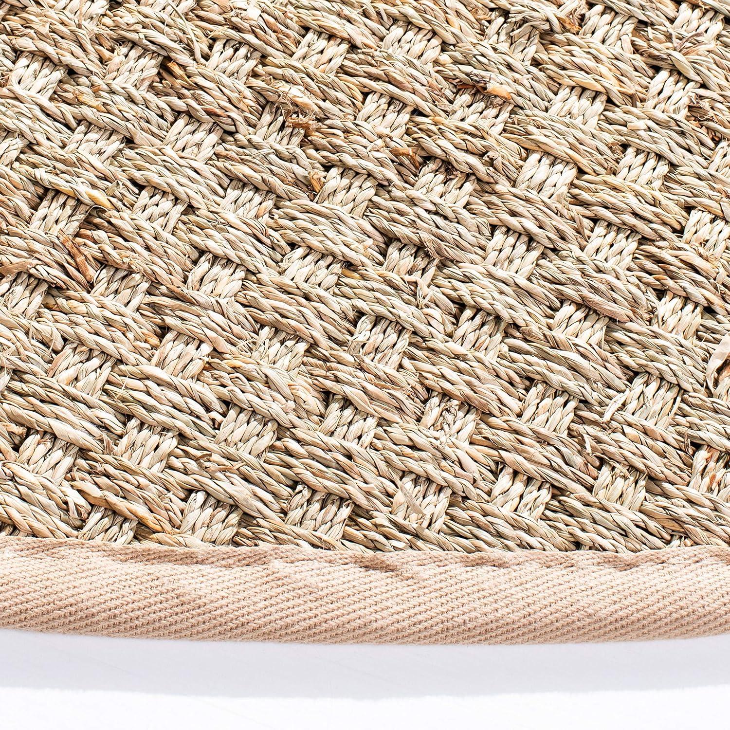 image:imageSAFAVIEH Area Rug 8x10 Natural Fiber Collection Large Natural amp Beige Seagrass Basketweave Pattern NF114ANaturalBeige