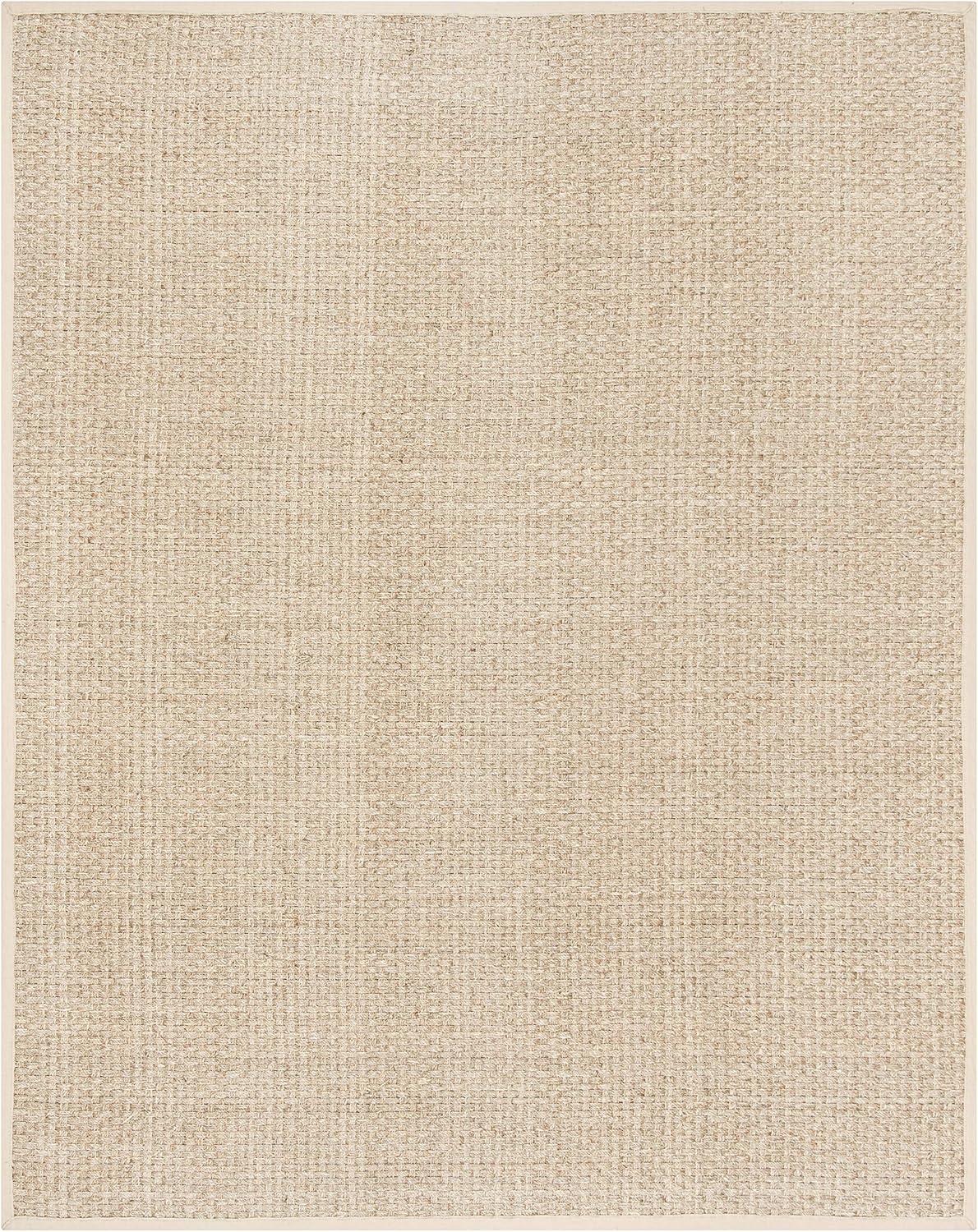 image:imageSAFAVIEH Area Rug 8x10 Natural Fiber Collection Large Natural amp Beige Seagrass Basketweave Pattern NF114ANaturalBeige