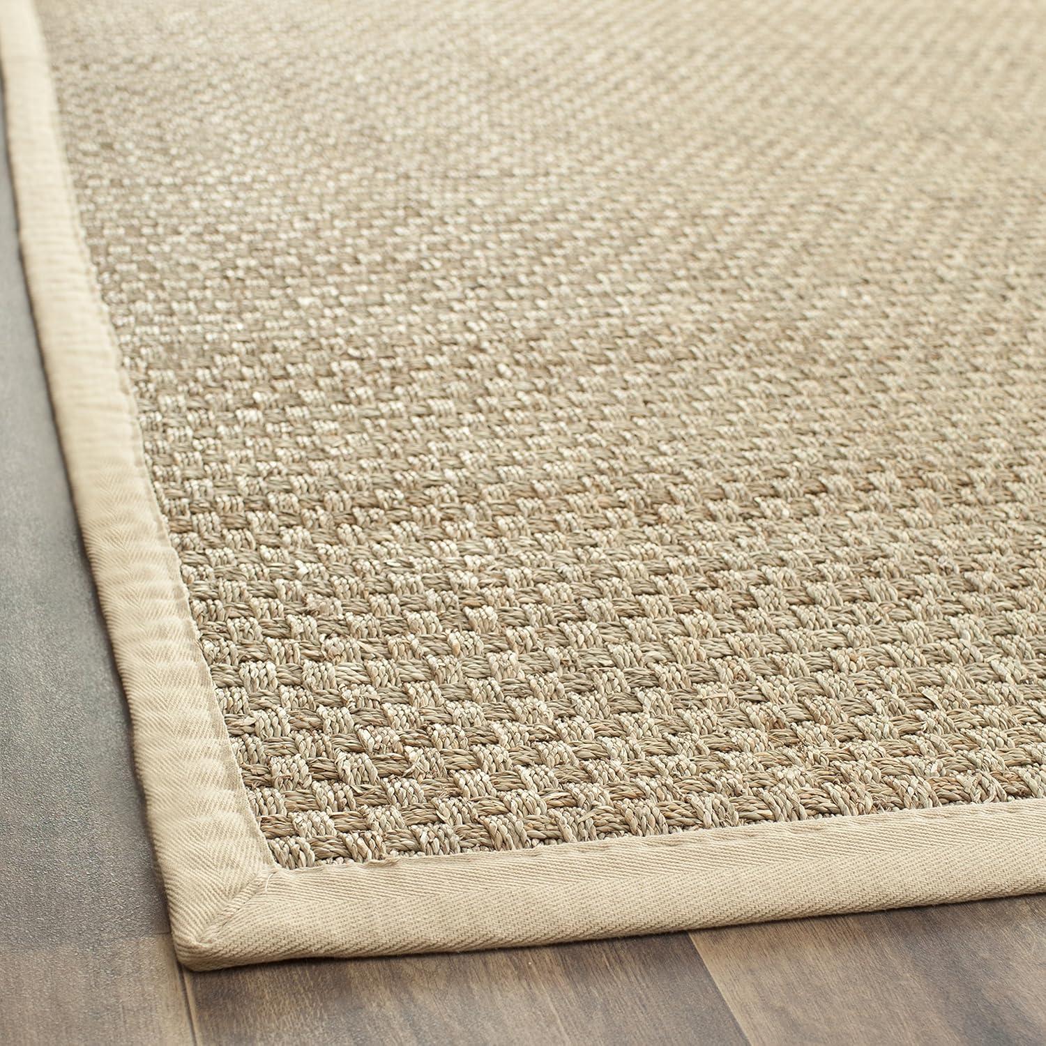 image:imageSAFAVIEH Area Rug 8x10 Natural Fiber Collection Large Natural amp Beige Seagrass Basketweave Pattern NF114ANaturalBeige