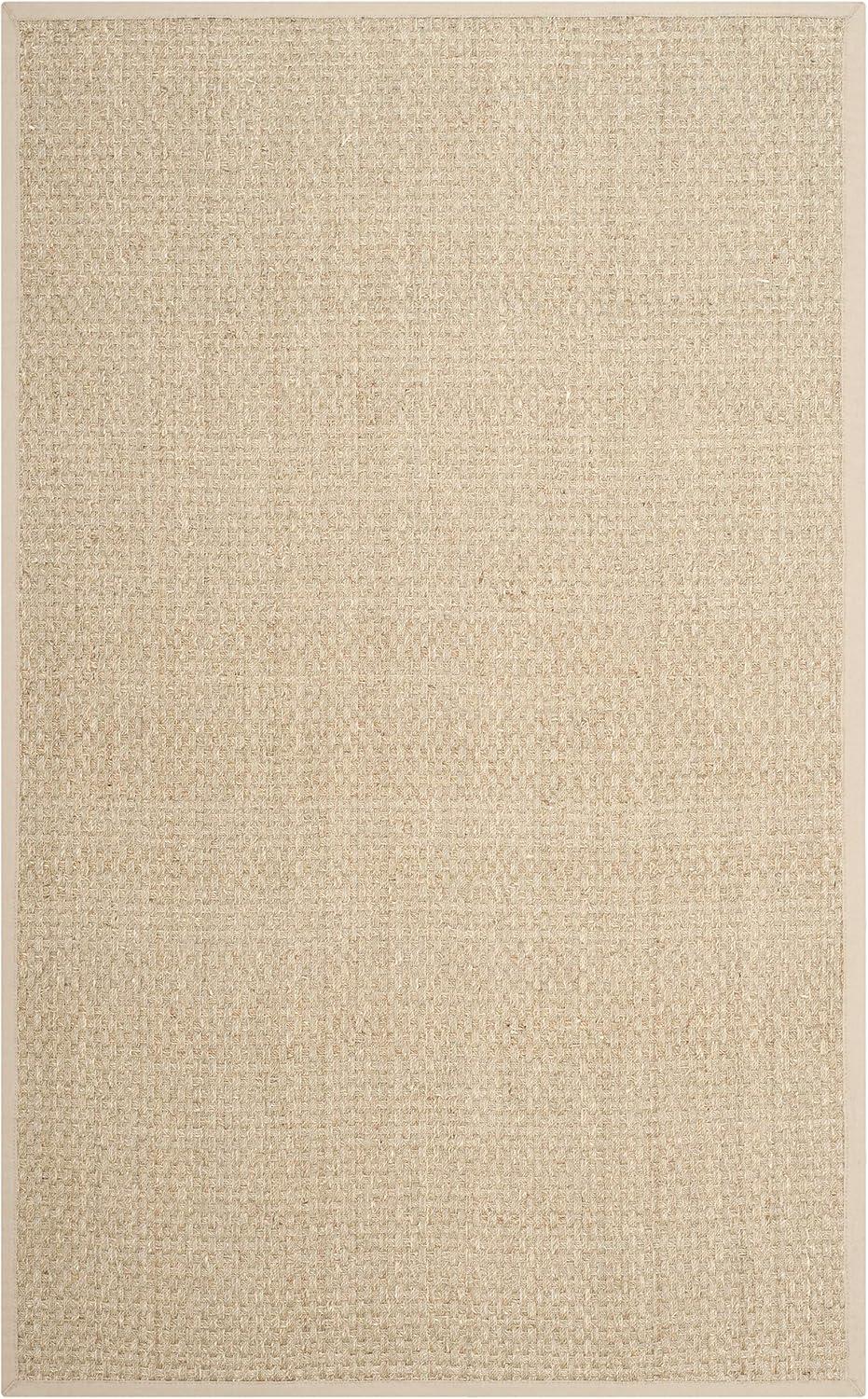 image:imageSAFAVIEH Area Rug 8x10 Natural Fiber Collection Large Natural amp Beige Seagrass Basketweave Pattern NF114ANaturalBeige
