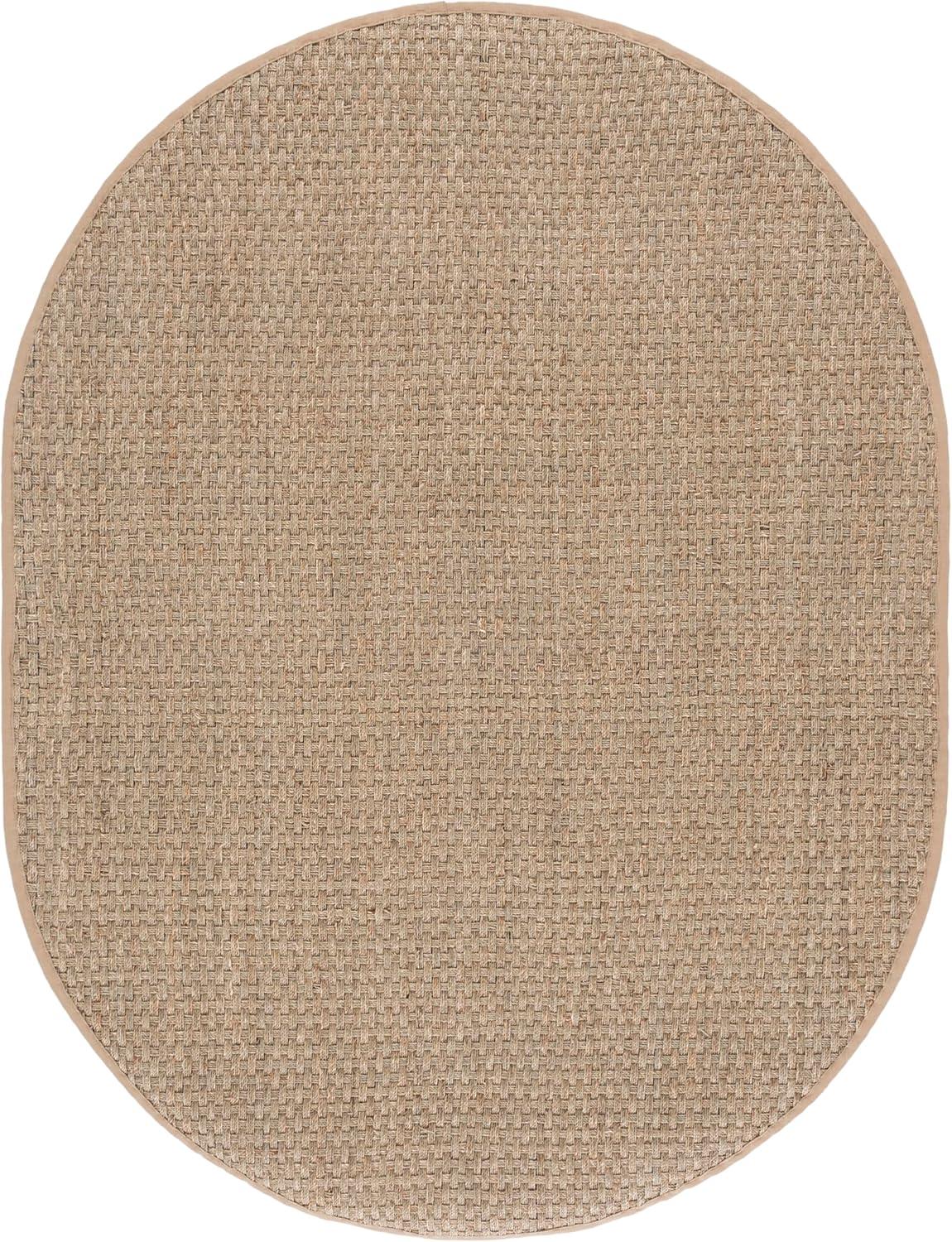 image:imageSAFAVIEH Area Rug 8x10 Natural Fiber Collection Large Natural amp Beige Seagrass Basketweave Pattern NF114ANaturalBeige