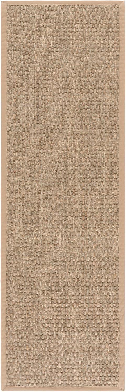 image:imageSAFAVIEH Area Rug 8x10 Natural Fiber Collection Large Natural amp Beige Seagrass Basketweave Pattern NF114ANaturalBeige