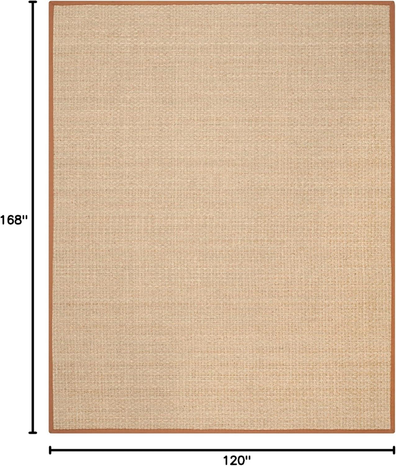 image:imageSAFAVIEH Area Rug 8x10 Natural Fiber Collection Large Natural amp Beige Seagrass Basketweave Pattern NF114ANaturalBrown
