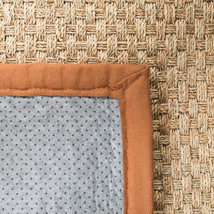 image:imageSAFAVIEH Area Rug 8x10 Natural Fiber Collection Large Natural amp Beige Seagrass Basketweave Pattern NF114ANaturalBrown