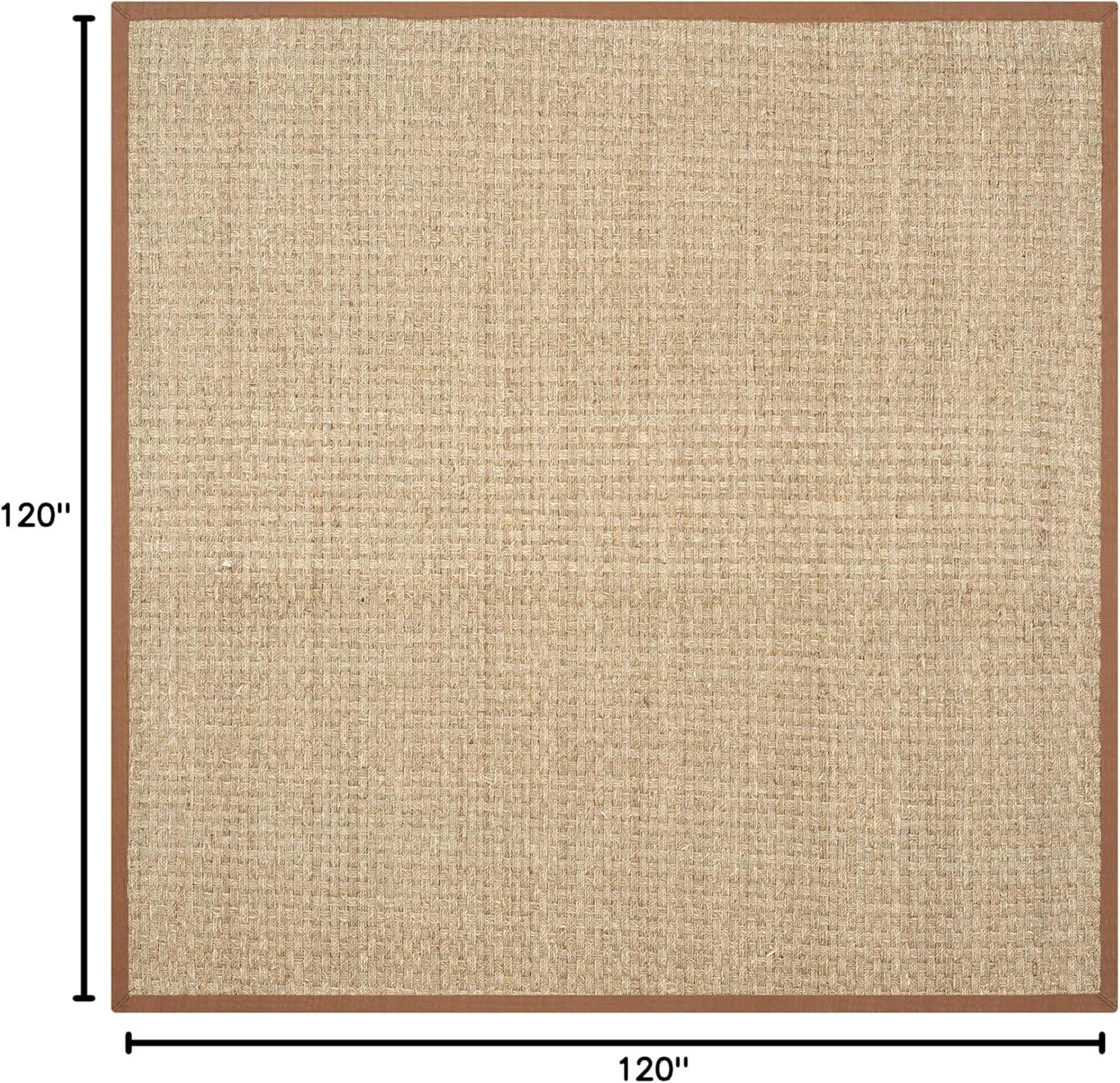 image:imageSAFAVIEH Area Rug 8x10 Natural Fiber Collection Large Natural amp Beige Seagrass Basketweave Pattern NF114ANaturalBrown