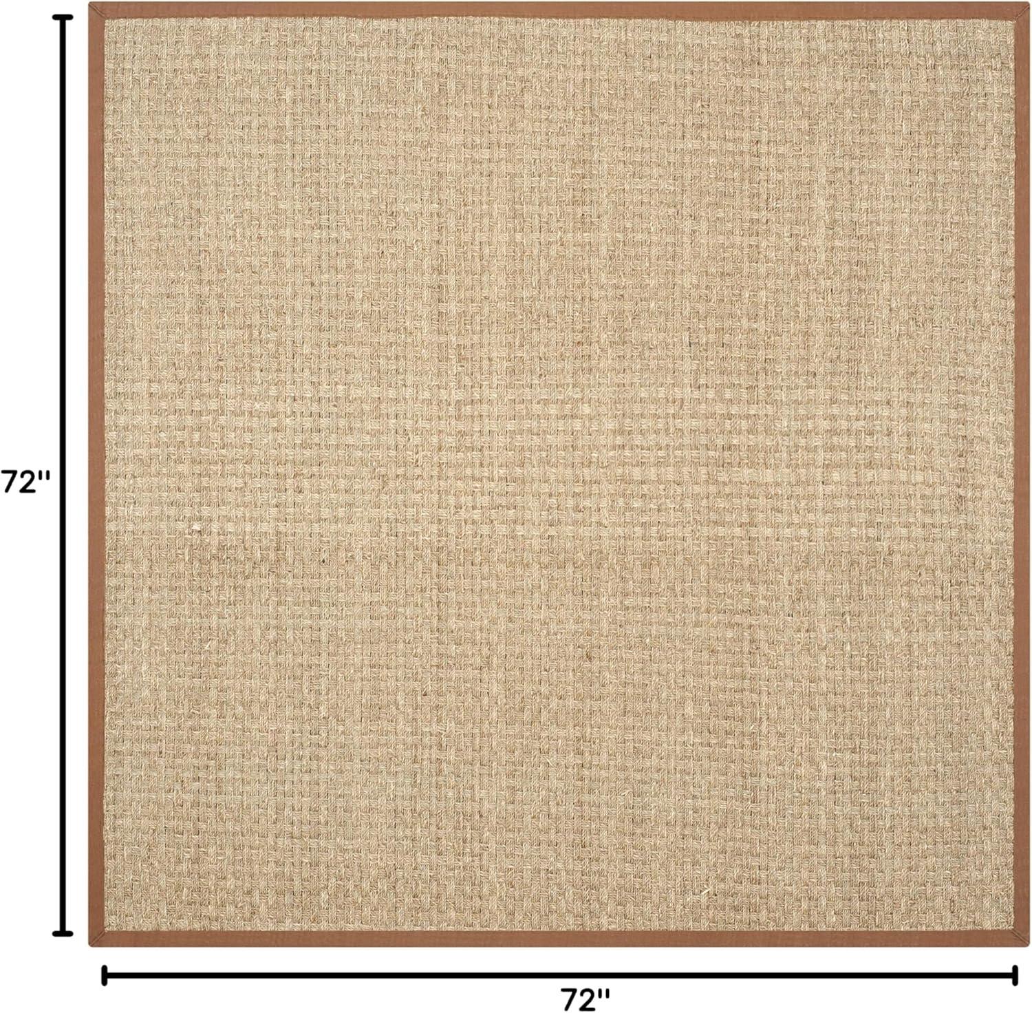 image:imageSAFAVIEH Area Rug 8x10 Natural Fiber Collection Large Natural amp Beige Seagrass Basketweave Pattern NF114ANaturalBrown