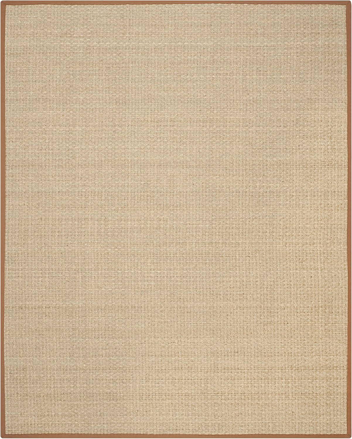 image:imageSAFAVIEH Area Rug 8x10 Natural Fiber Collection Large Natural amp Beige Seagrass Basketweave Pattern NF114ANaturalBrown