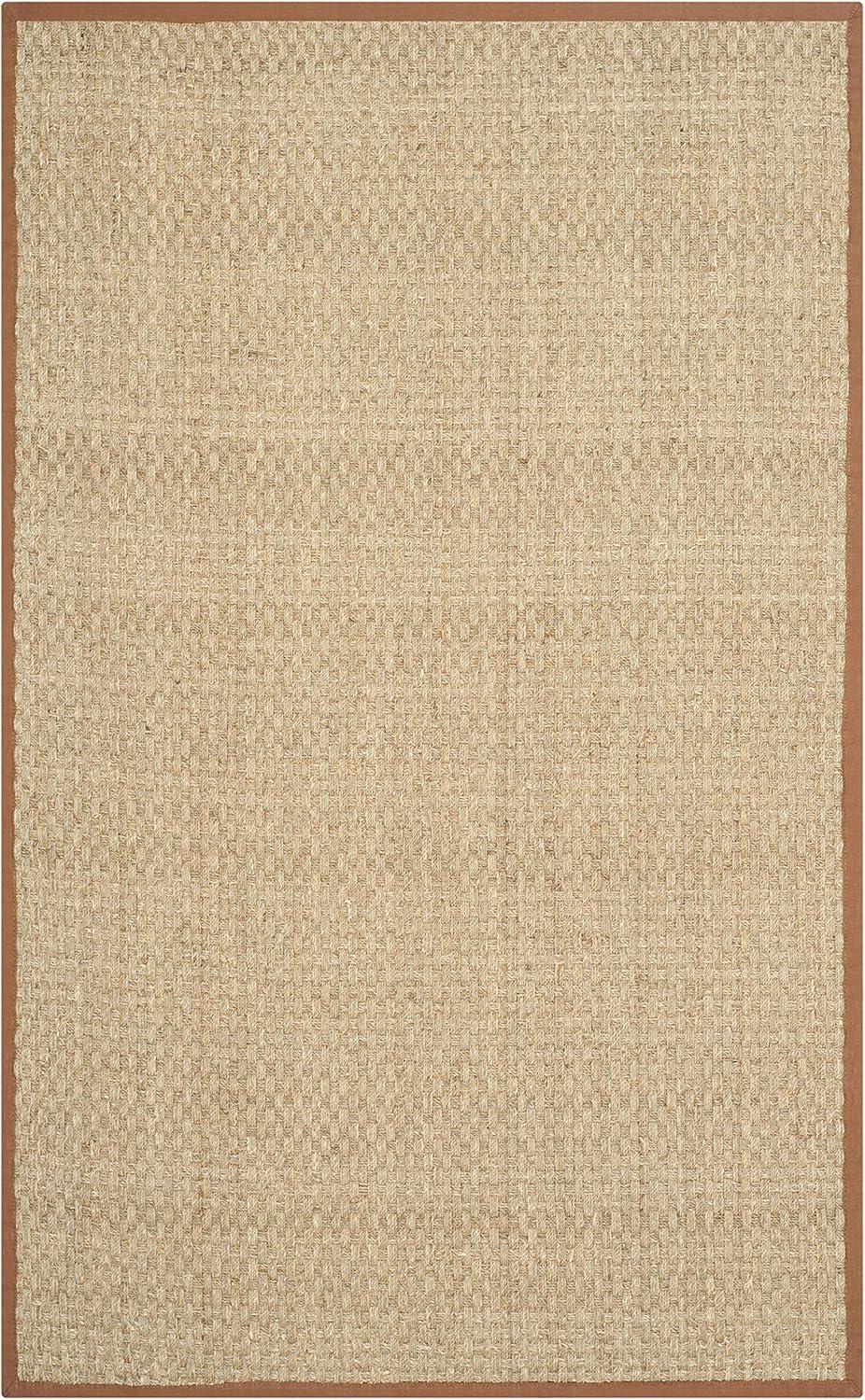 image:imageSAFAVIEH Area Rug 8x10 Natural Fiber Collection Large Natural amp Beige Seagrass Basketweave Pattern NF114ANaturalBrown