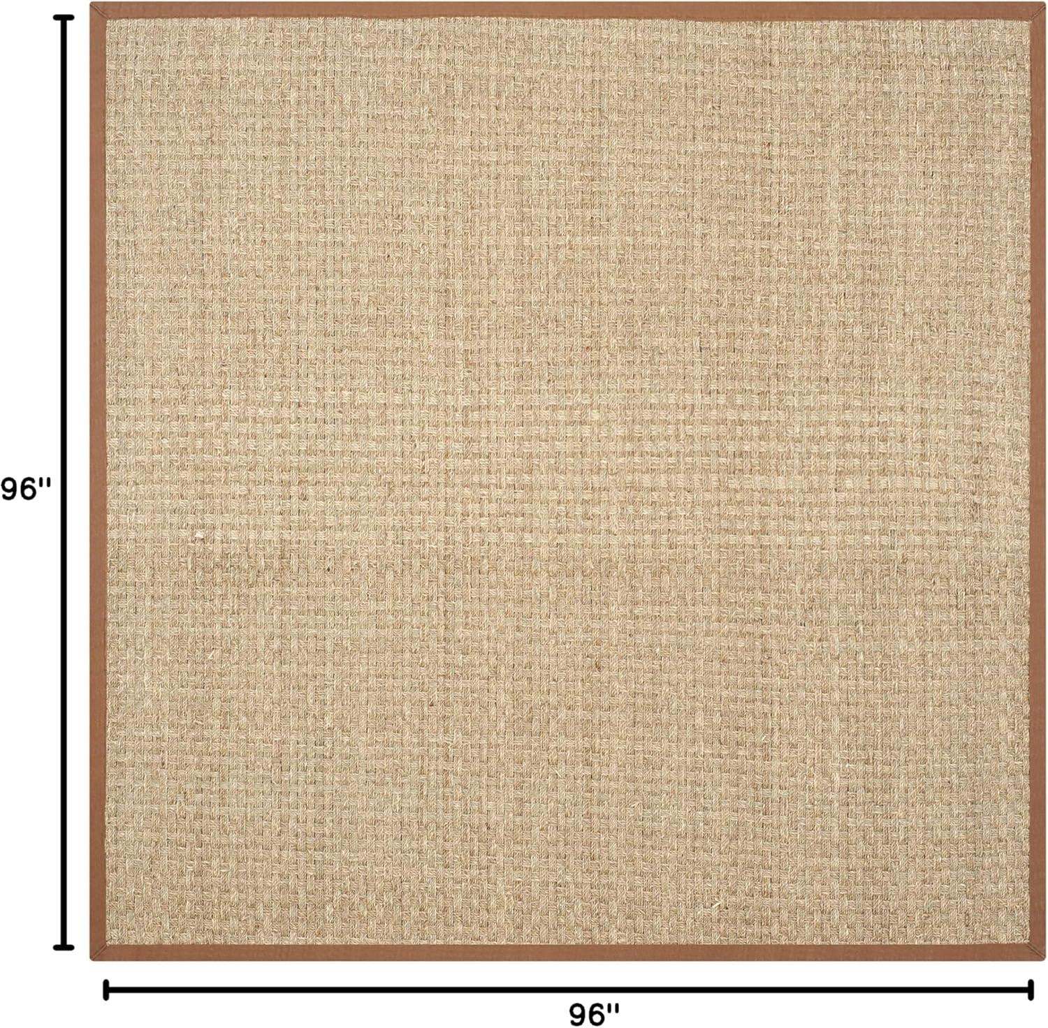 image:imageSAFAVIEH Area Rug 8x10 Natural Fiber Collection Large Natural amp Beige Seagrass Basketweave Pattern NF114ANaturalBrown