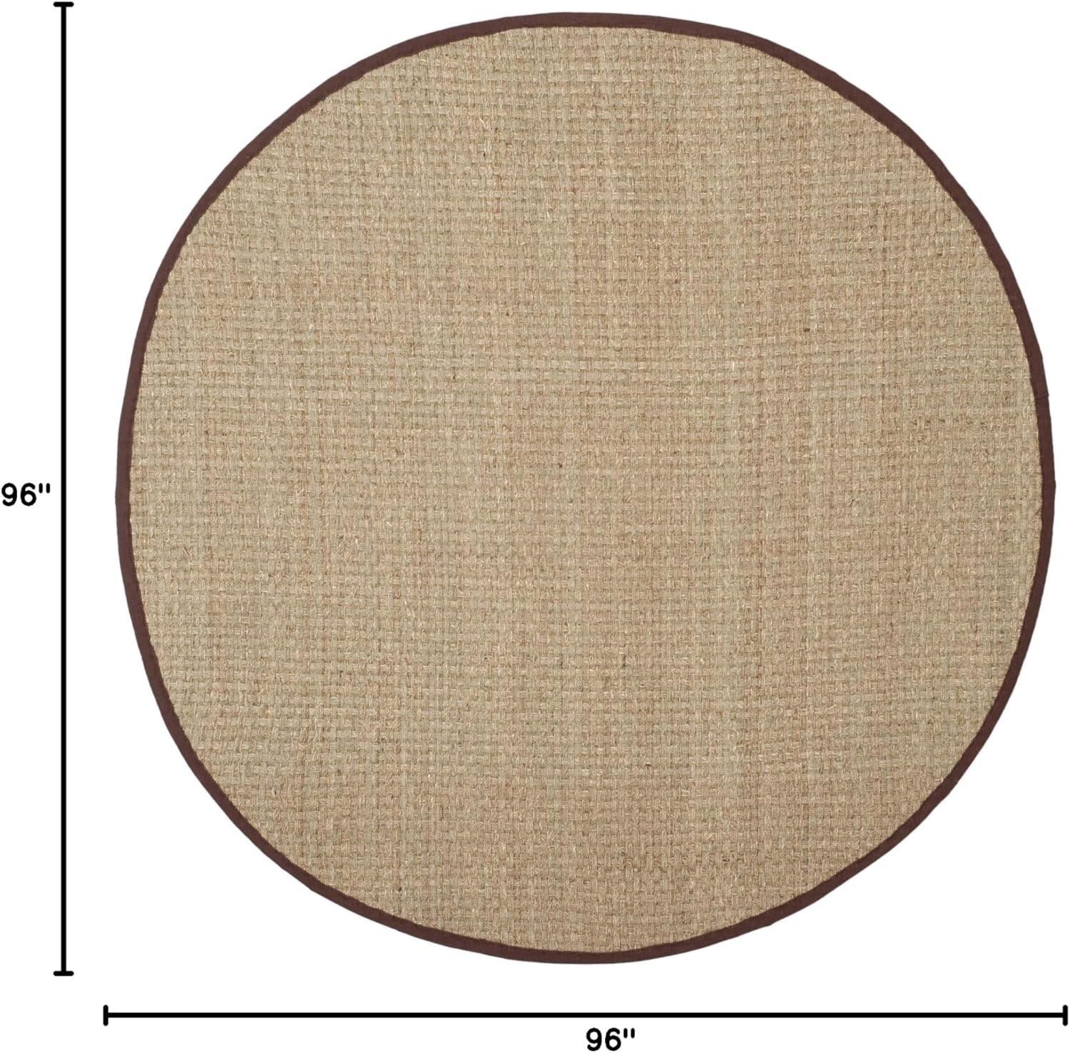 image:imageSAFAVIEH Area Rug 8x10 Natural Fiber Collection Large Natural amp Beige Seagrass Basketweave Pattern NF114ANaturalDark Brown
