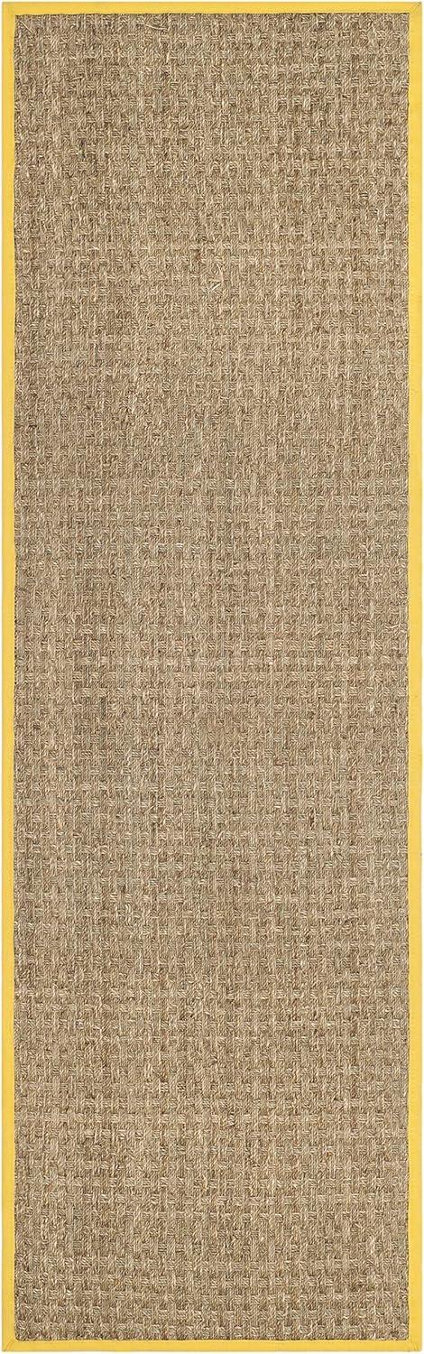 image:imageSAFAVIEH Area Rug 8x10 Natural Fiber Collection Large Natural amp Beige Seagrass Basketweave Pattern NF114ANaturalGold