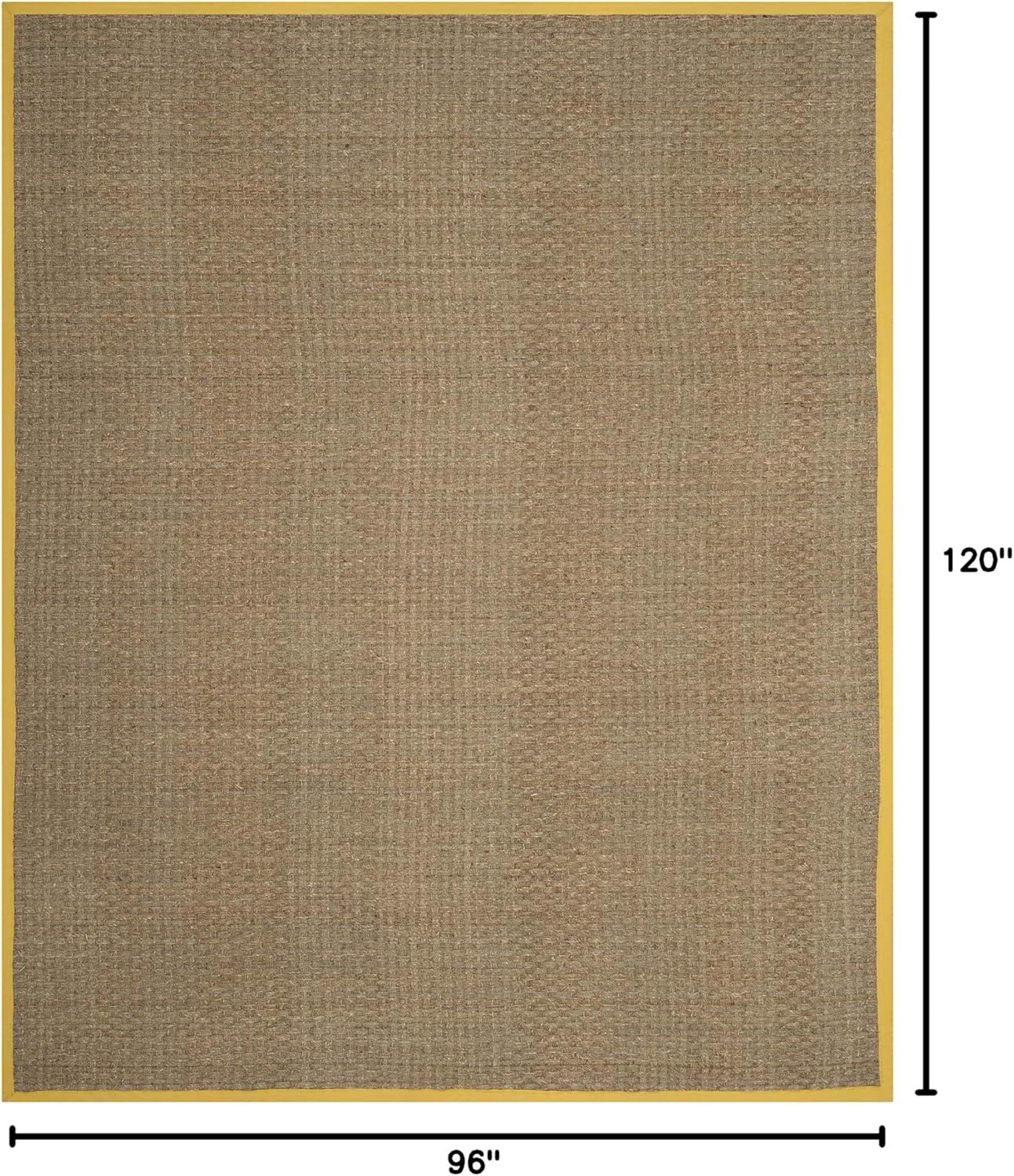 image:imageSAFAVIEH Area Rug 8x10 Natural Fiber Collection Large Natural amp Beige Seagrass Basketweave Pattern NF114ANaturalGold