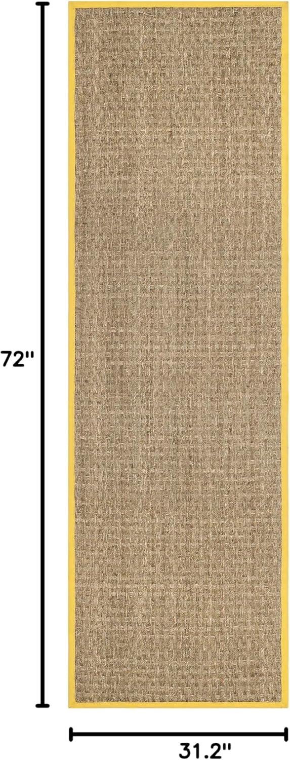 image:imageSAFAVIEH Area Rug 8x10 Natural Fiber Collection Large Natural amp Beige Seagrass Basketweave Pattern NF114ANaturalGold