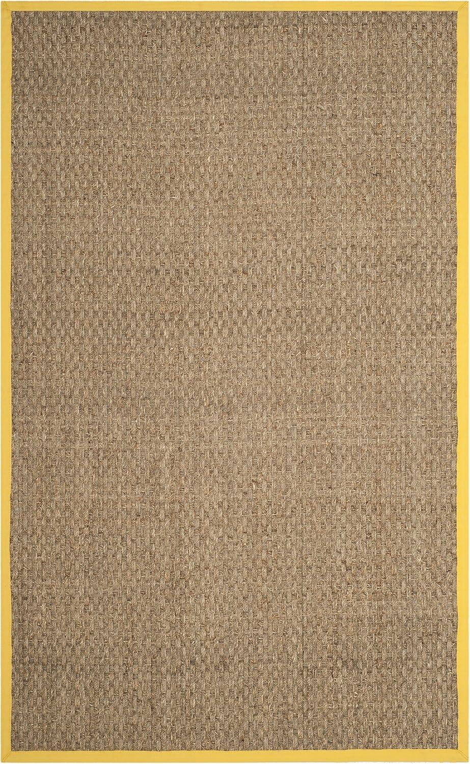 image:imageSAFAVIEH Area Rug 8x10 Natural Fiber Collection Large Natural amp Beige Seagrass Basketweave Pattern NF114ANaturalGold