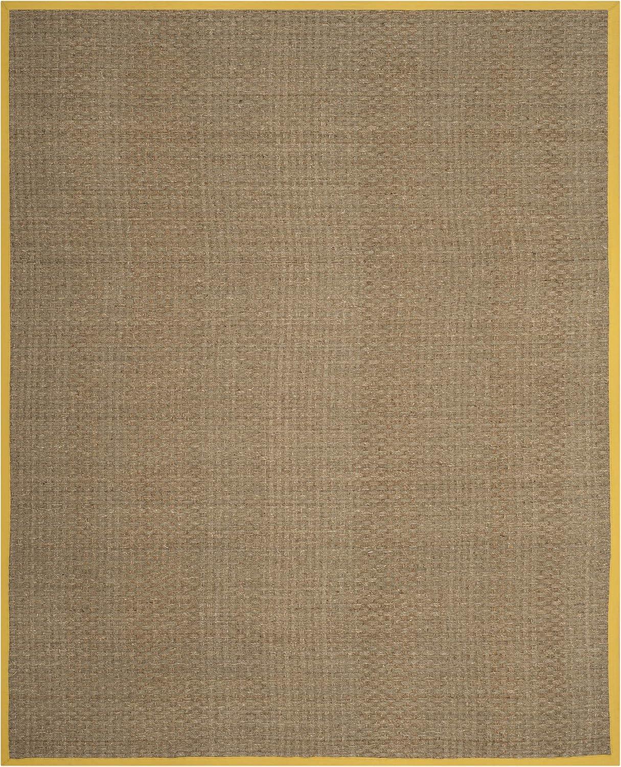 image:imageSAFAVIEH Area Rug 8x10 Natural Fiber Collection Large Natural amp Beige Seagrass Basketweave Pattern NF114ANaturalGold