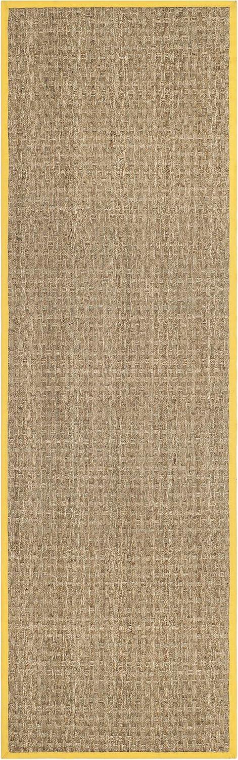 image:imageSAFAVIEH Area Rug 8x10 Natural Fiber Collection Large Natural amp Beige Seagrass Basketweave Pattern NF114ANaturalGold