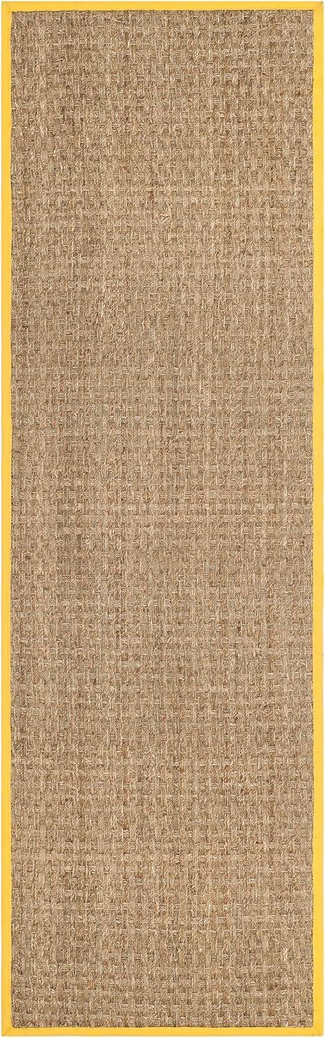 image:imageSAFAVIEH Area Rug 8x10 Natural Fiber Collection Large Natural amp Beige Seagrass Basketweave Pattern NF114ANaturalGold