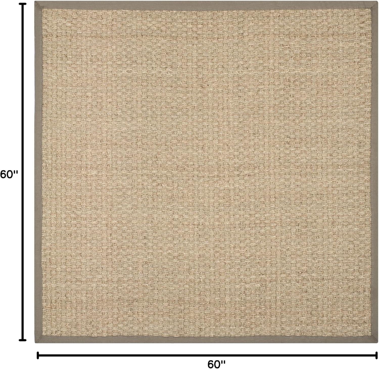 image:imageSAFAVIEH Area Rug 8x10 Natural Fiber Collection Large Natural amp Beige Seagrass Basketweave Pattern NF114ANaturalGrey