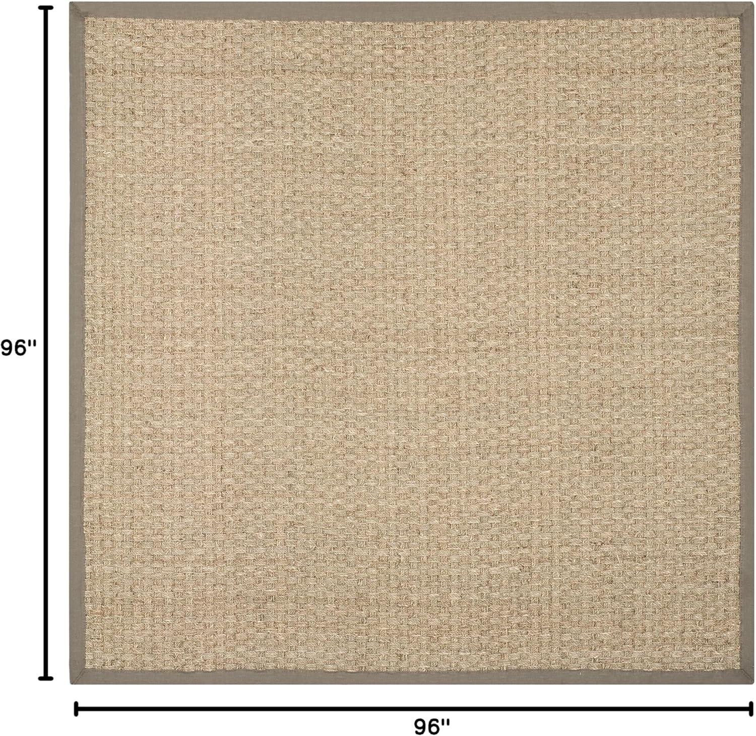 image:imageSAFAVIEH Area Rug 8x10 Natural Fiber Collection Large Natural amp Beige Seagrass Basketweave Pattern NF114ANaturalGrey