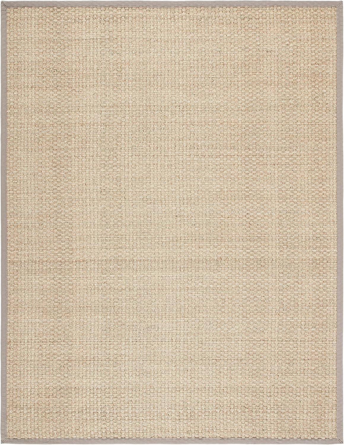 image:imageSAFAVIEH Area Rug 8x10 Natural Fiber Collection Large Natural amp Beige Seagrass Basketweave Pattern NF114ANaturalGrey