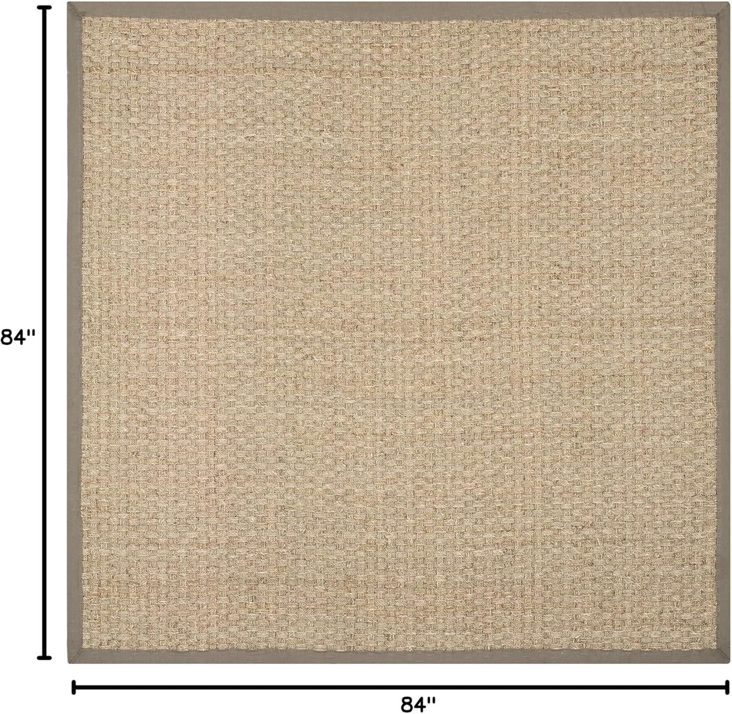 image:imageSAFAVIEH Area Rug 8x10 Natural Fiber Collection Large Natural amp Beige Seagrass Basketweave Pattern NF114ANaturalGrey