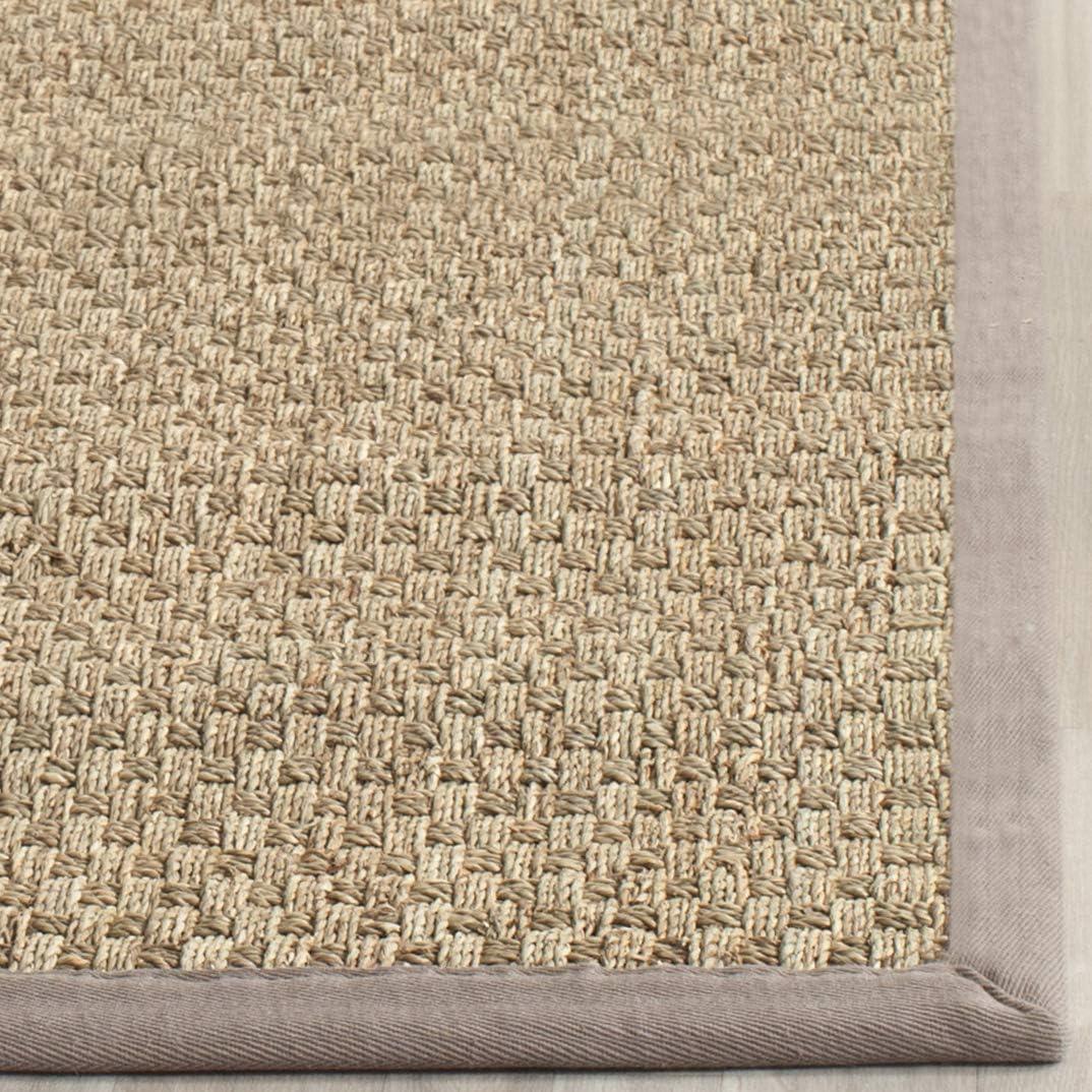 image:imageSAFAVIEH Area Rug 8x10 Natural Fiber Collection Large Natural amp Beige Seagrass Basketweave Pattern NF114ANaturalGrey